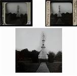 Civil War Magic Lantern Slide -- Showing the Gettysburg Soldiers' National Monument